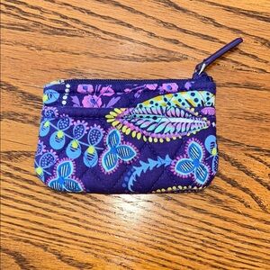 Vera Bradley Batik Leaves Coin Pouch